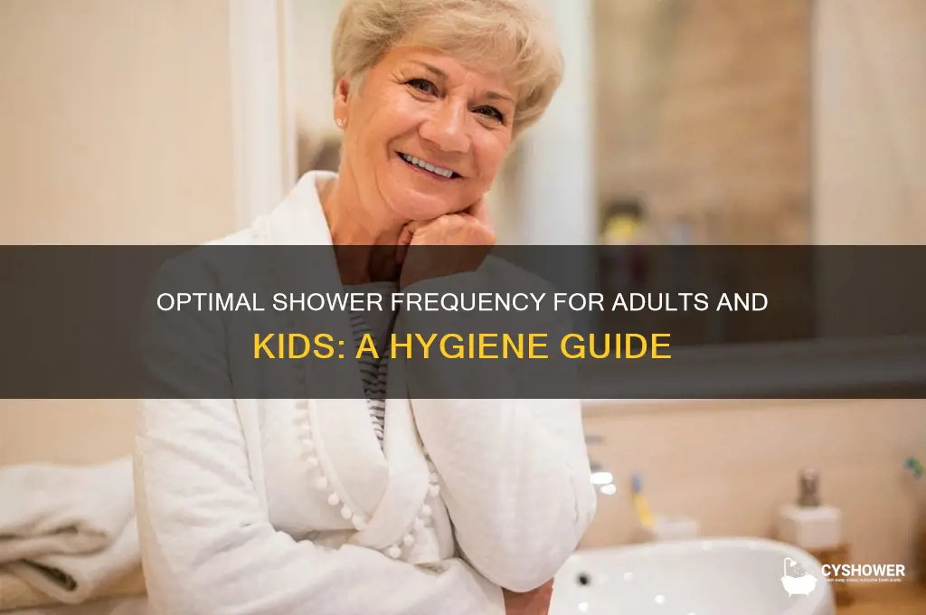 how many days should adults and kids take a shower