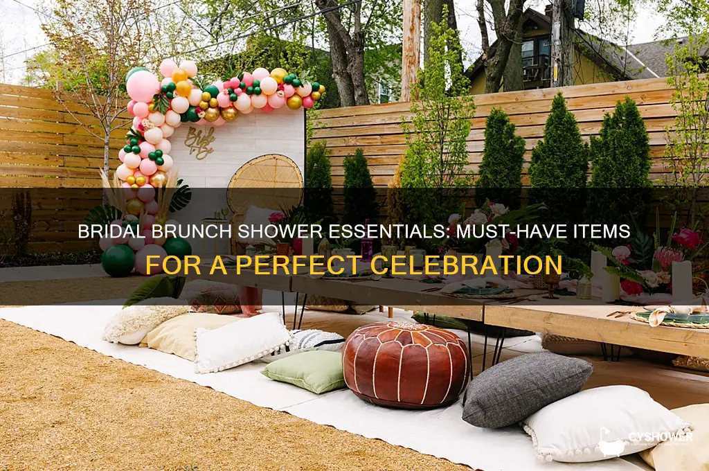 how many different items for bridal brunch shower