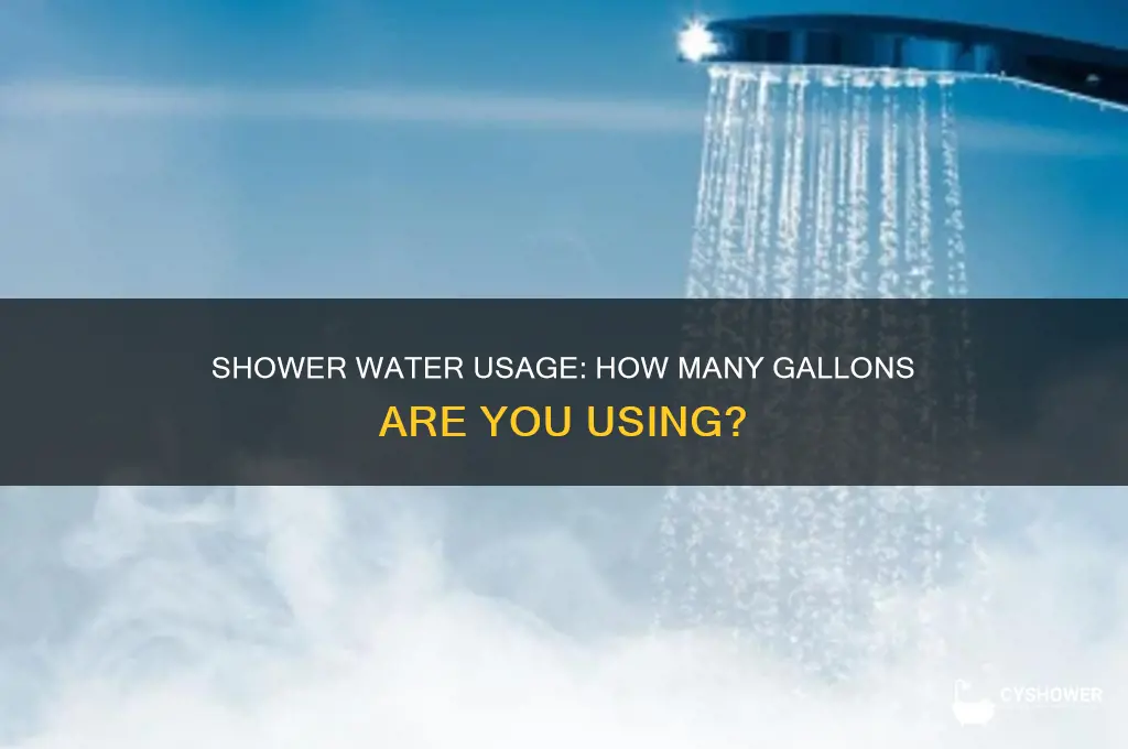 how many gallons kf water in a shower