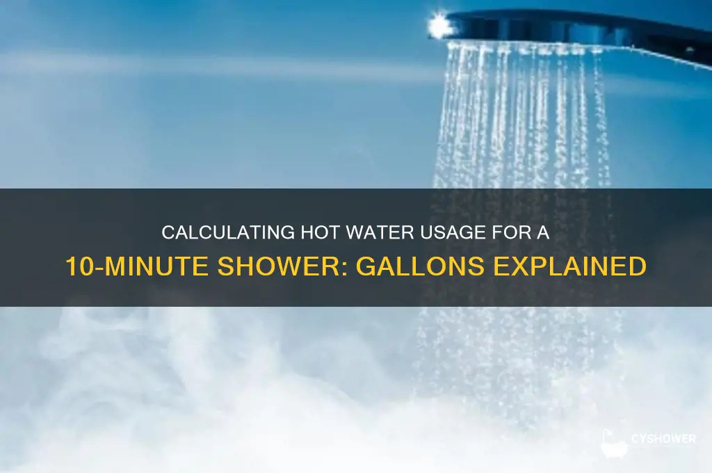 how many gallons of hot water for 10 minute shower