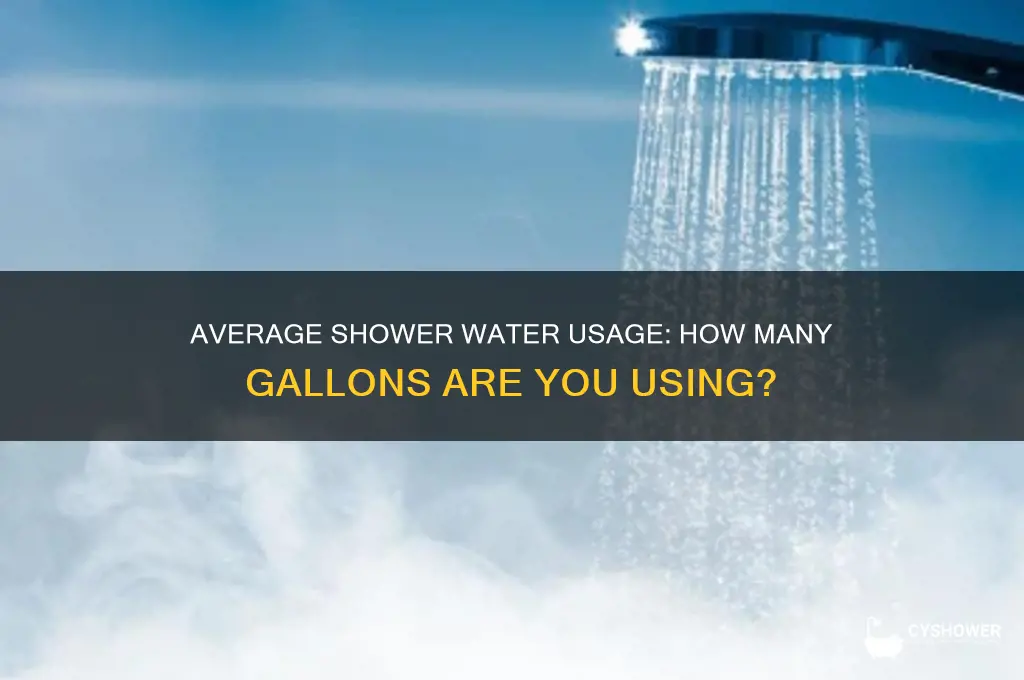 how many gallons of water average shower