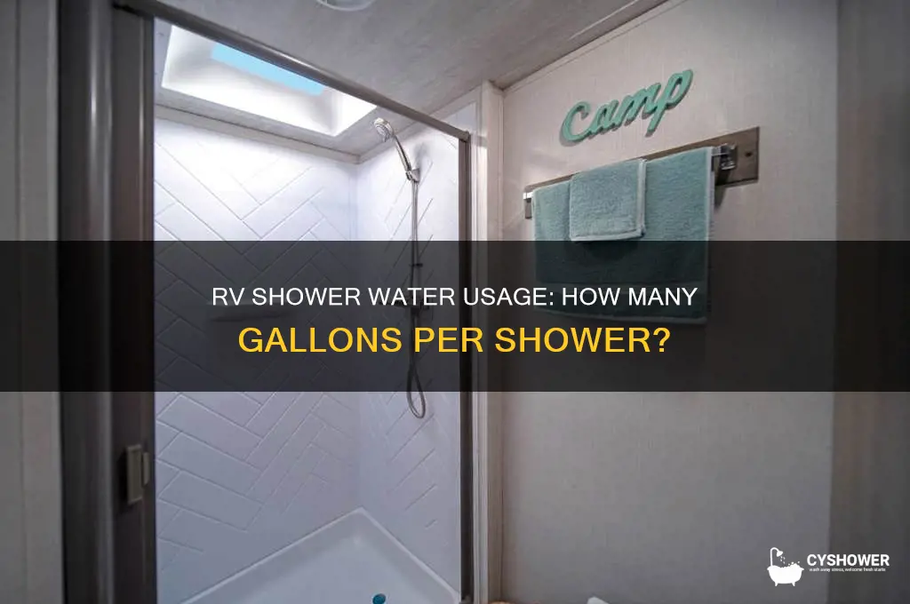 how many gallons of water does an rv shower take