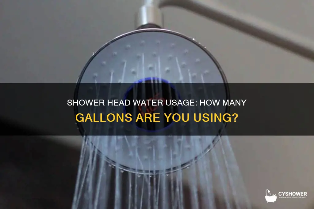 how many gallons of water in a shower head