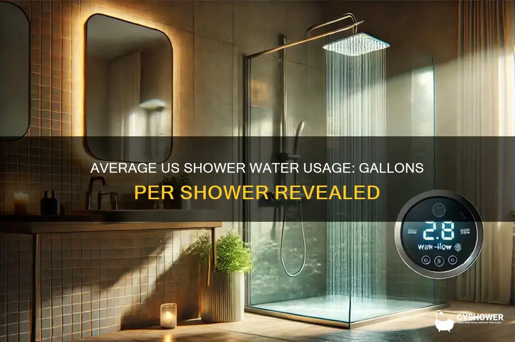 how many gallons of water shower take in usa