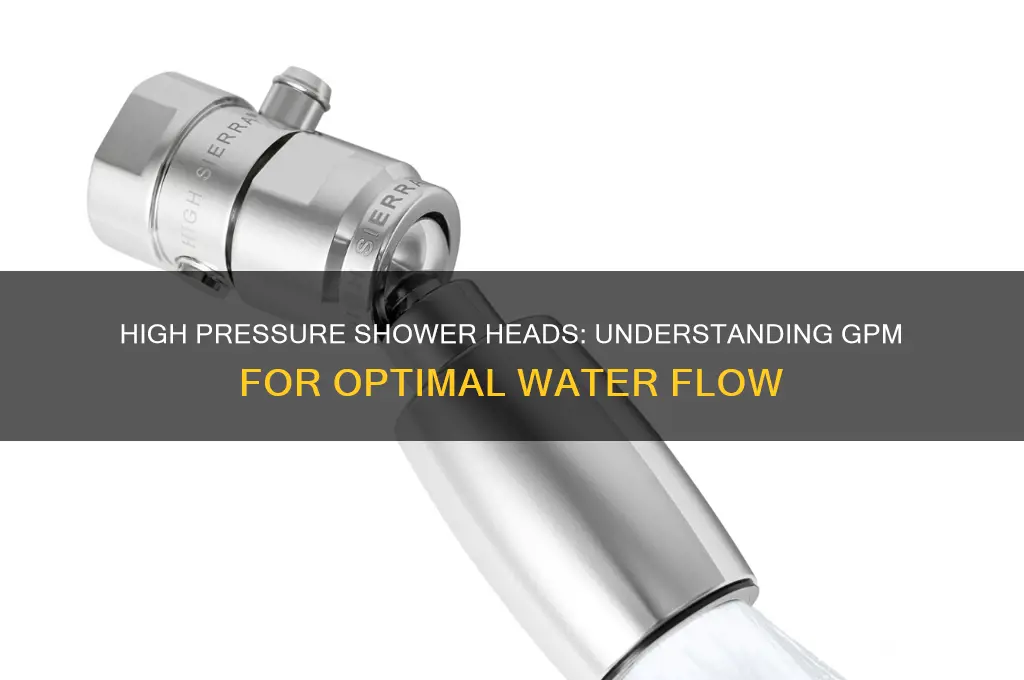 how many gpm is a high pressure shower head