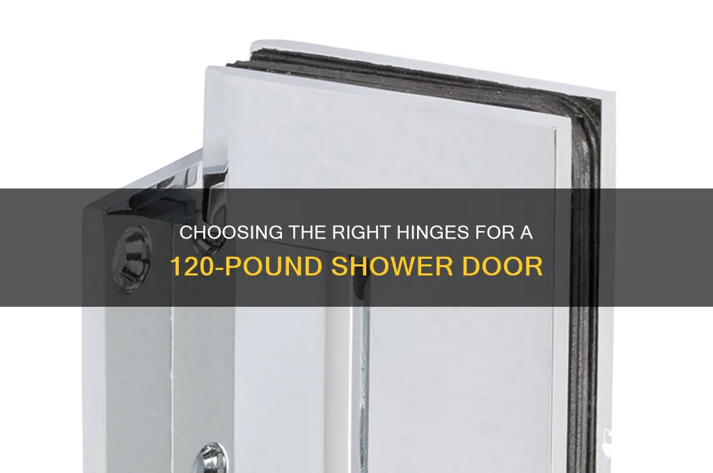 how many hinges for 120 pound shower door