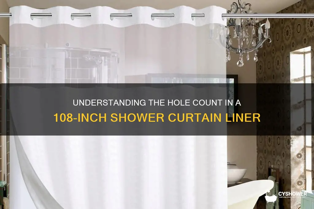 how many holes 108 shower curtain liner