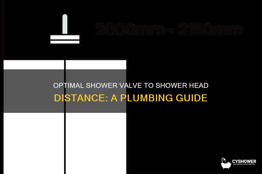 how many inches from shower valve to shower head