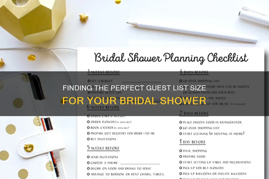 how many is too many for a bridal shower