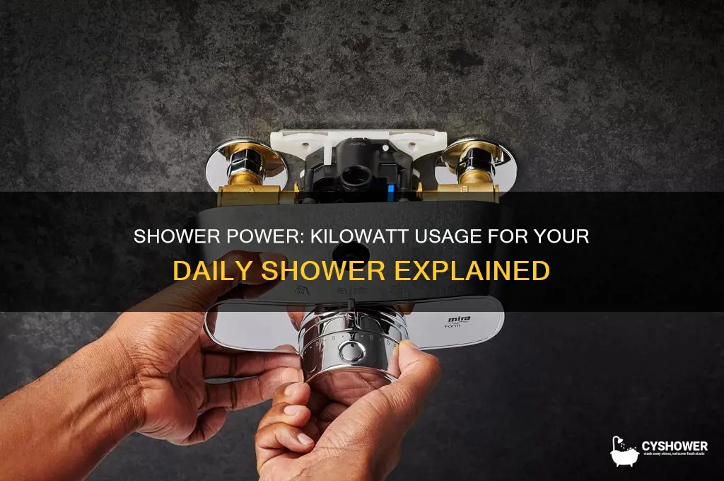 how many kilowatts does it take to take a shower
