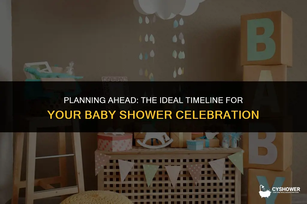 how many months before due date baby shower