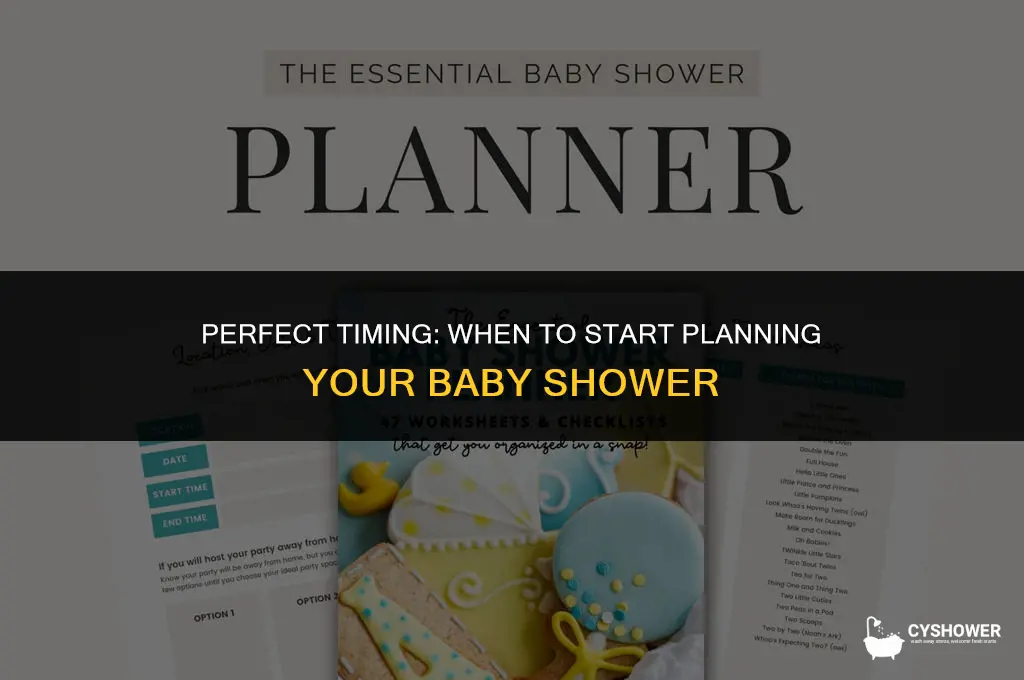 how many moths before planning baby shower