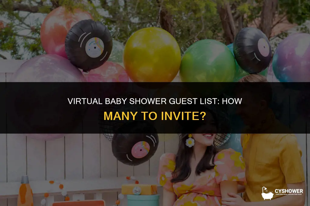 how many people to invite to a virtual baby shower
