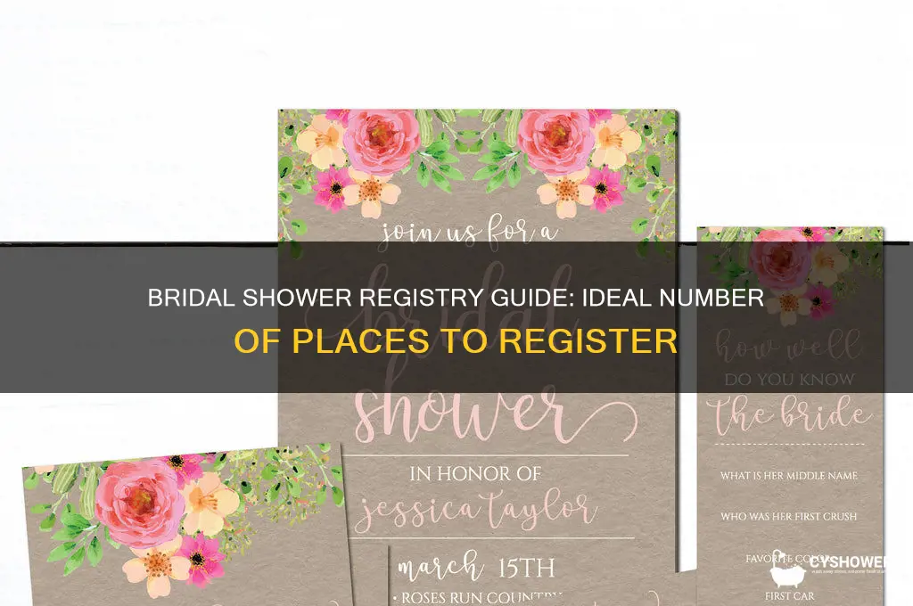 how many places to register for bridal shower
