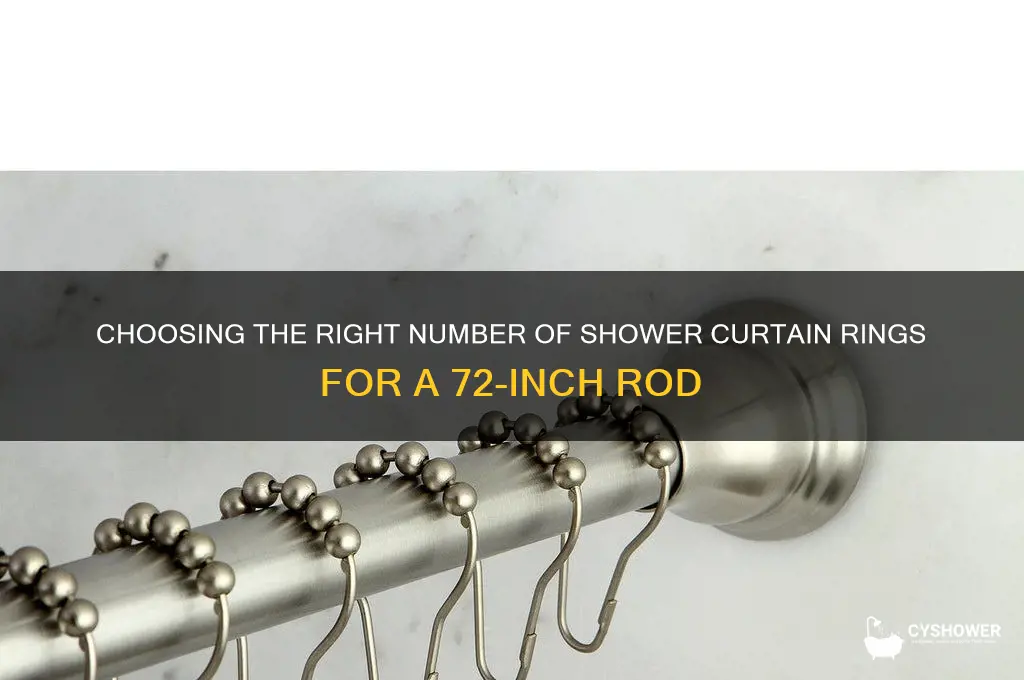 how many shower curtain rings for a 72 in