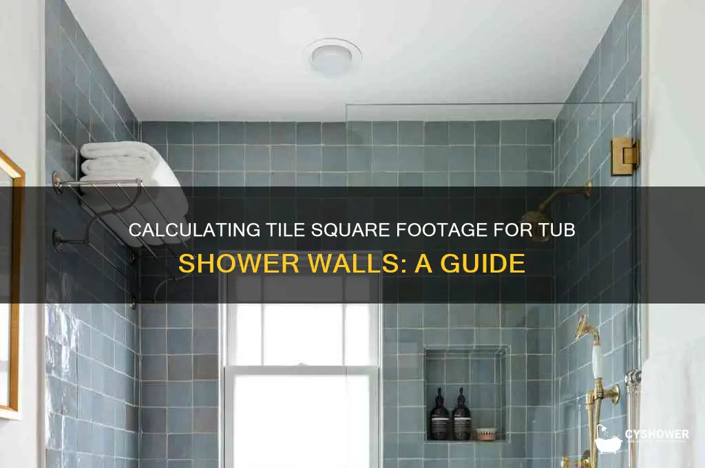 how many sq feet of tile walls of tub shower