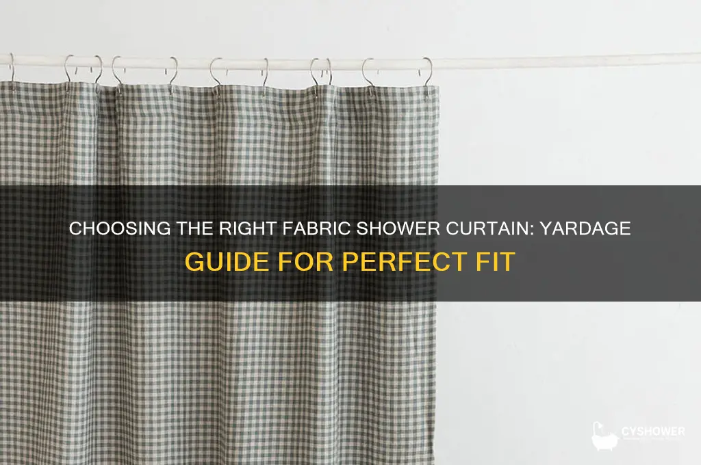 how many yards fabric shower curtain