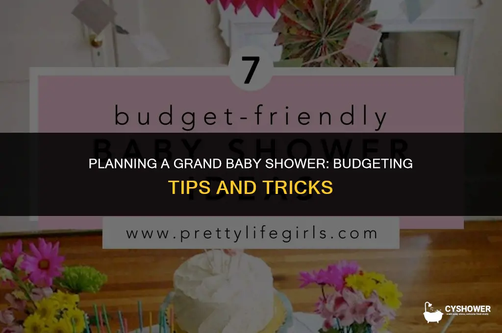 how mich should be budgeted for a large baby shower
