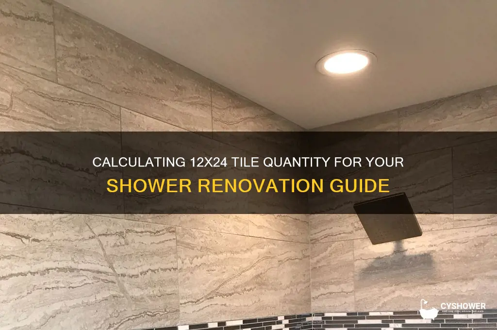 how much 12 x 24 tile for a shower