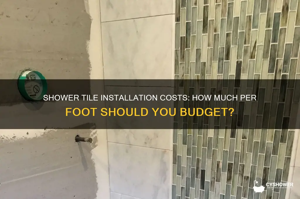 how much a foot for shower tile installation