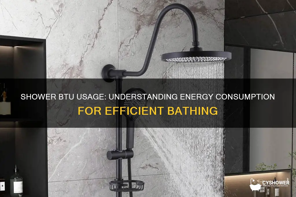 how much btu hr does a shower take