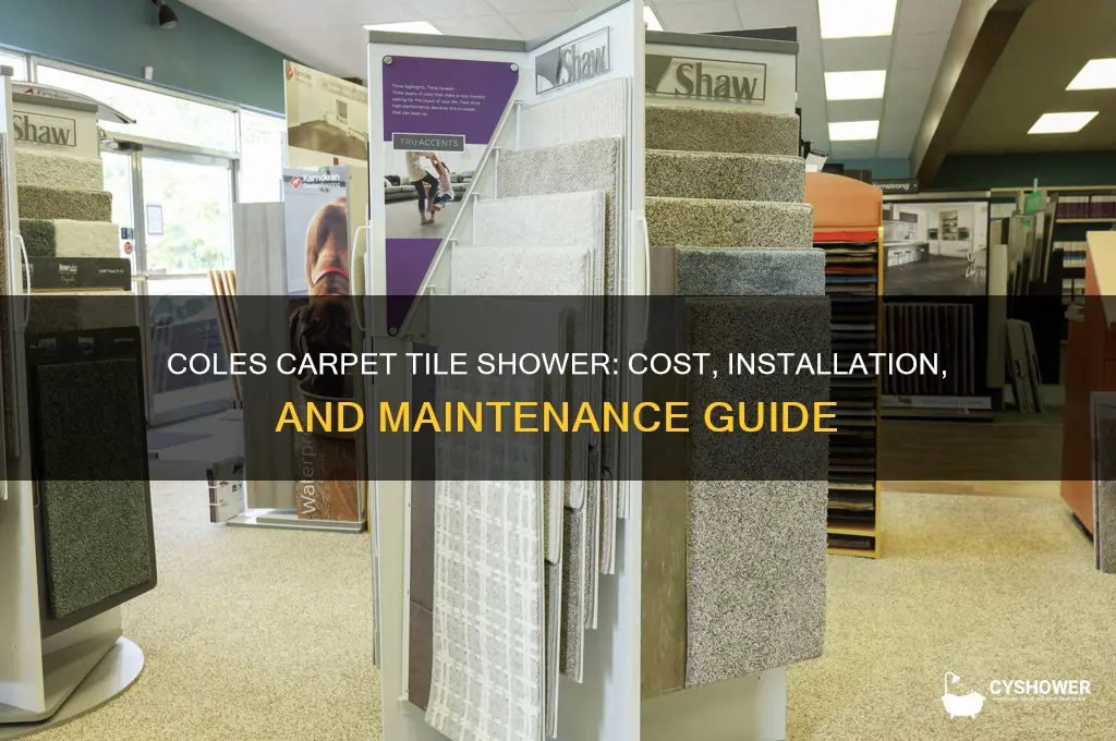 how much coles carpet tile shower