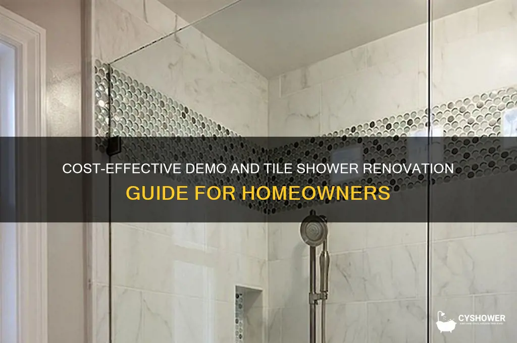 how much demo and tile shower