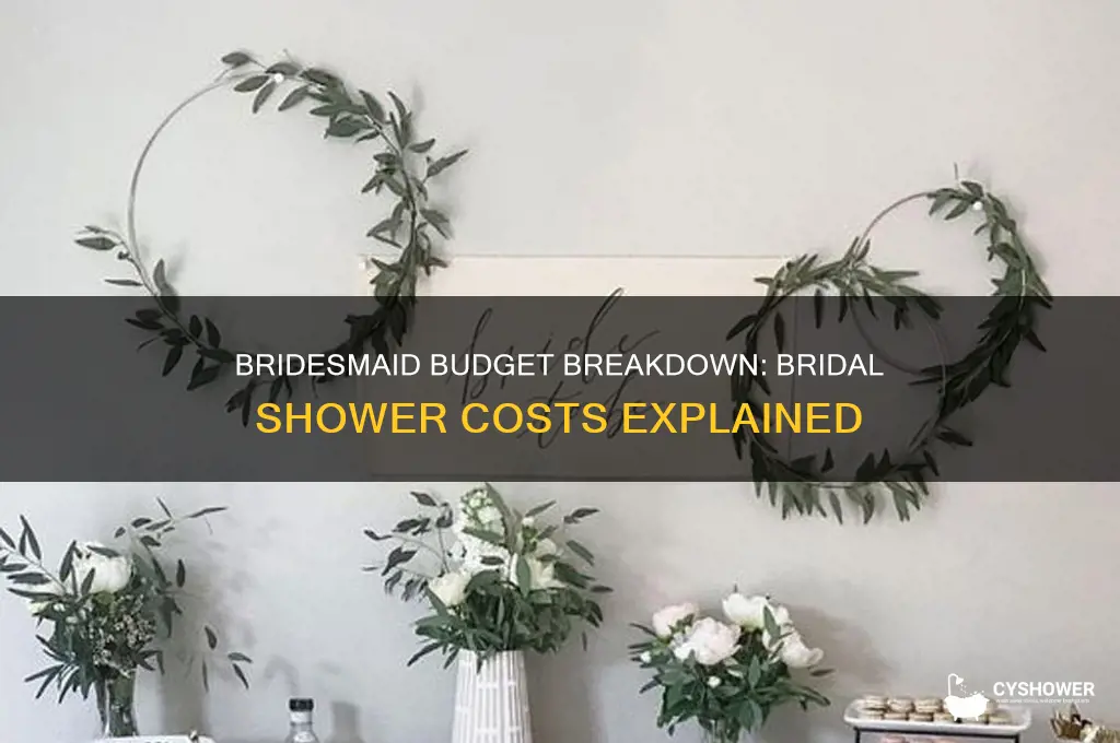 how much do bridesmaid pay for bridal shower