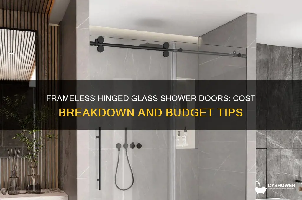 how much do frameelss hinged glass shower doors cost