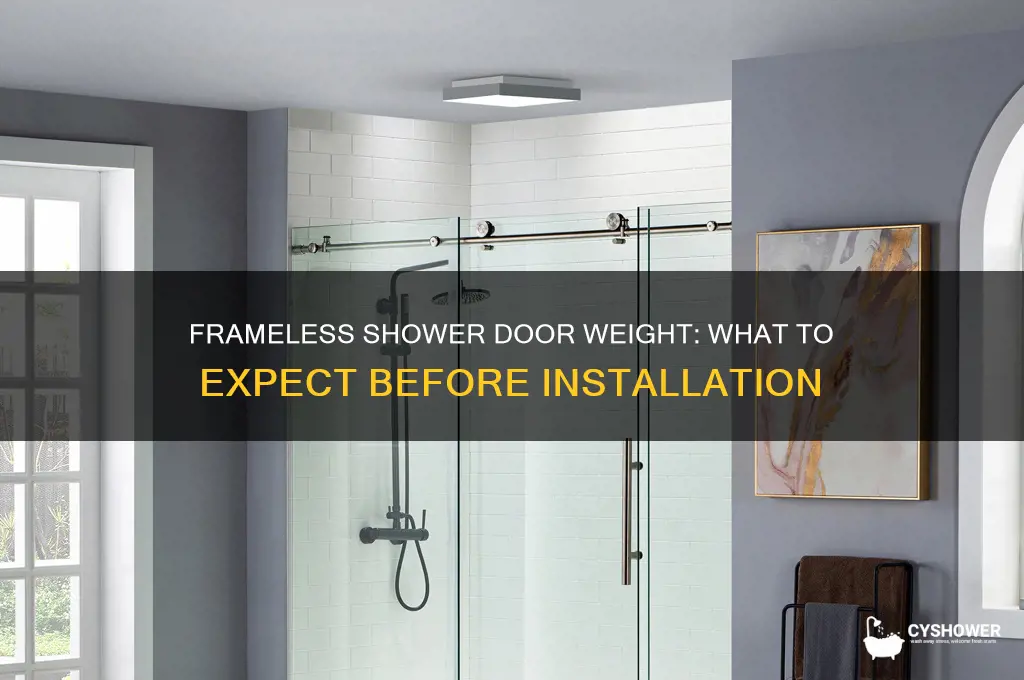 how much do frameless shower doors weigh