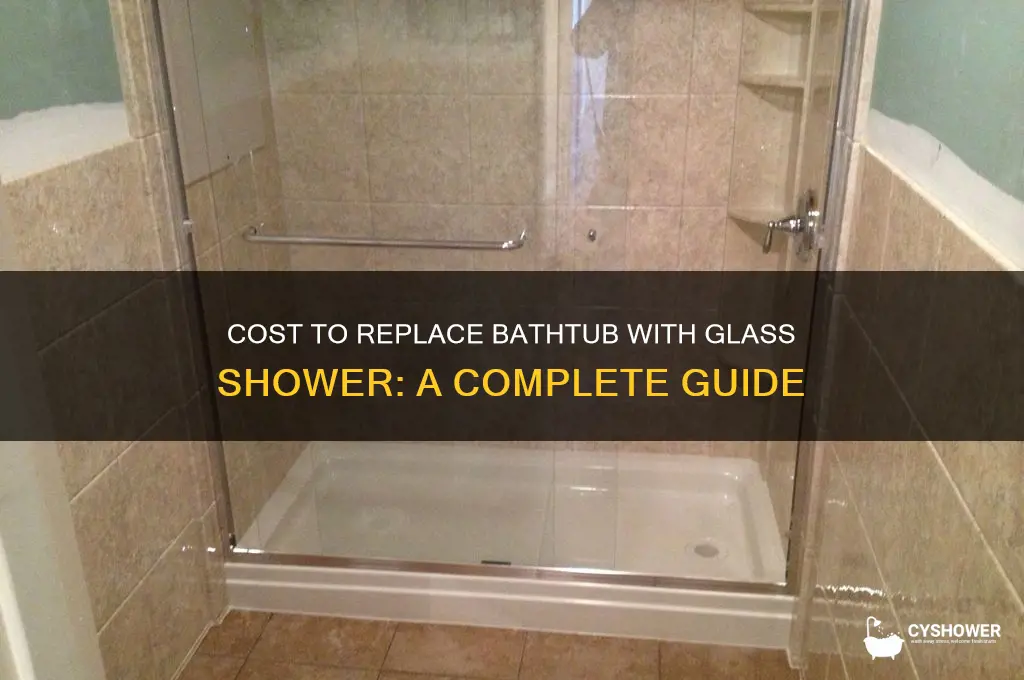 how much do replace a bathtub with a glass shower
