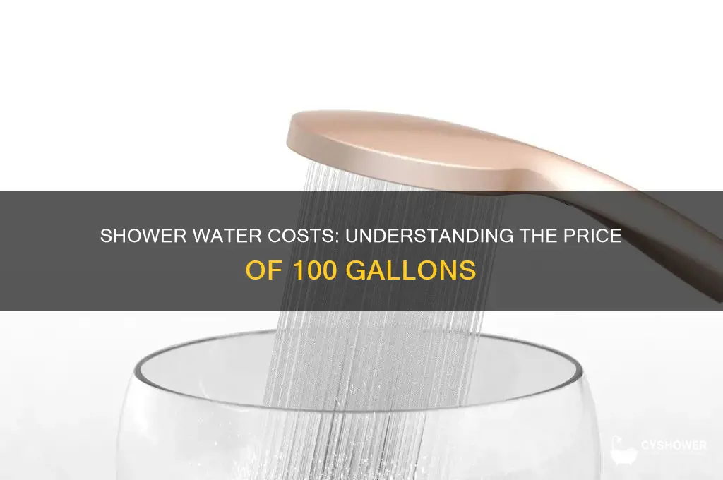 how much does 100 gallons of water cost for shower