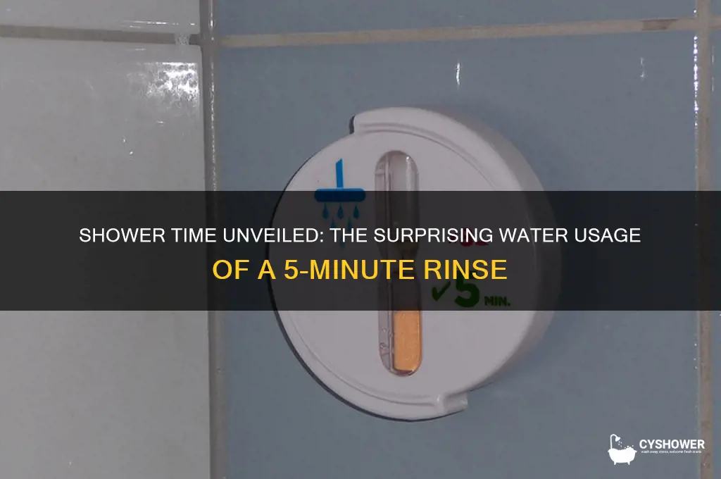 how much does 5 min shower take