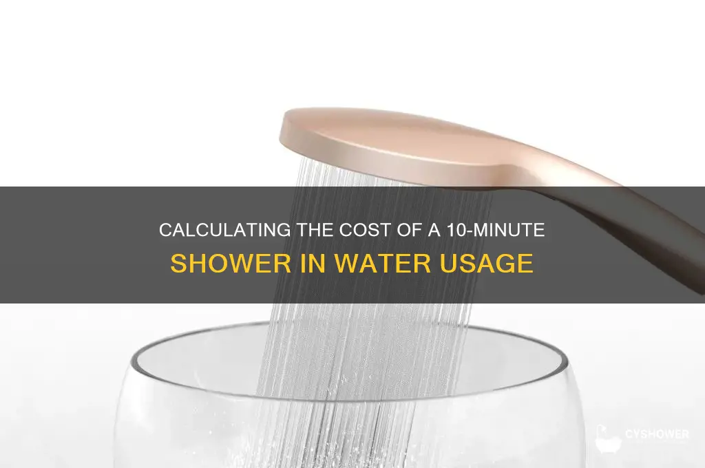 how much does a 10-minute shower cost in water