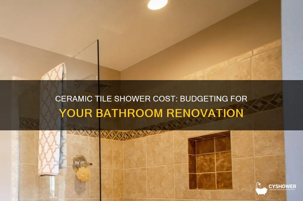 how much does a ceramic tile shower cost