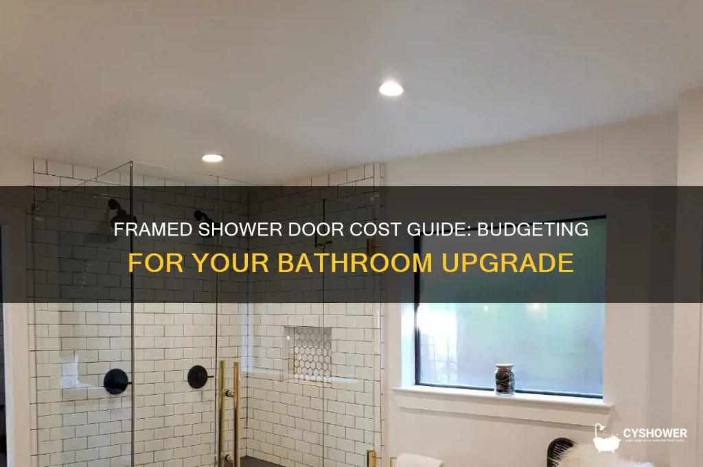 how much does a framed shower door cost