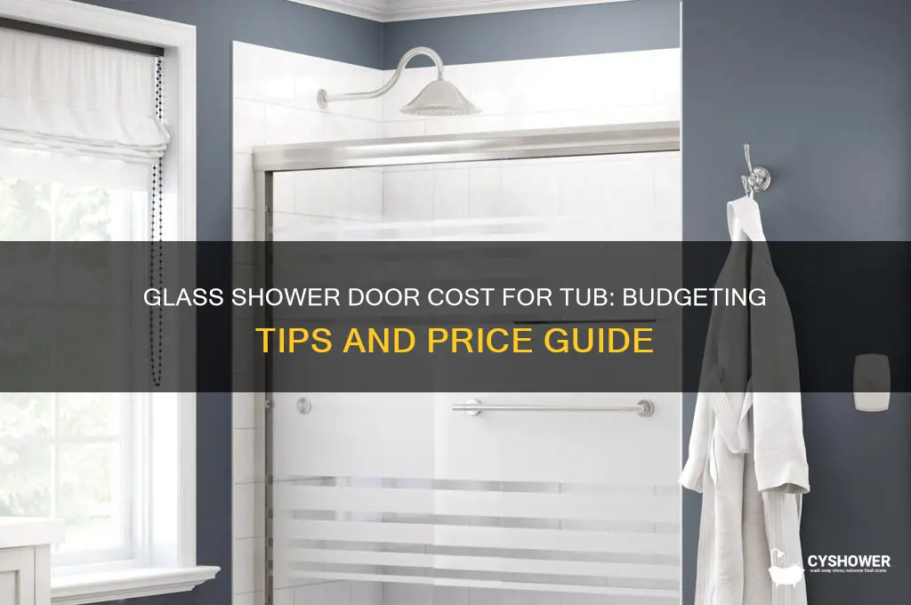 how much does a glass shower door cost for tub