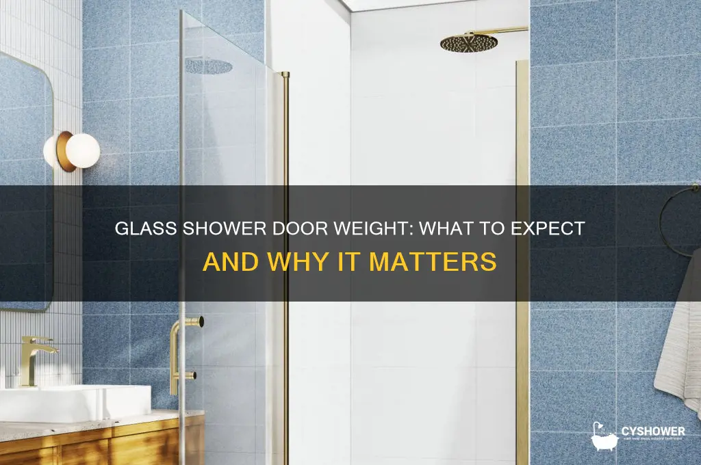 how much does a glass shower door weigh