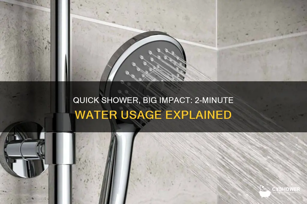 how much does a shower water for a2 min