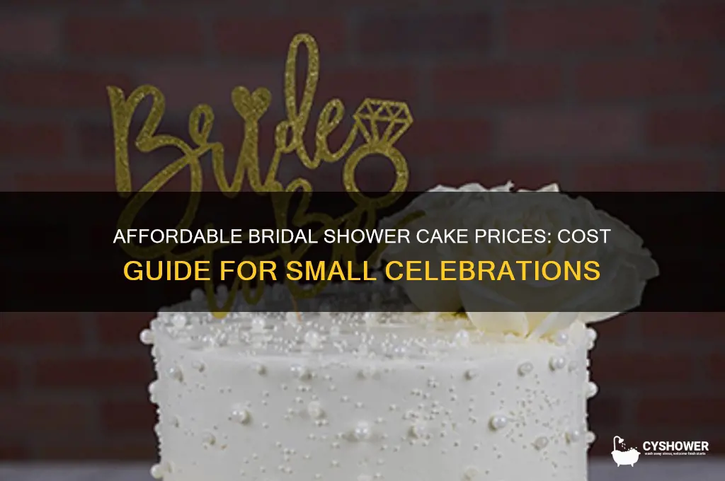 how much does a small bridal shower cake cost