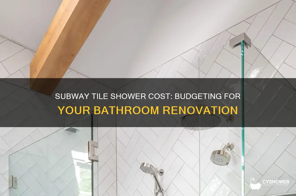 how much does a subway tile shower cost