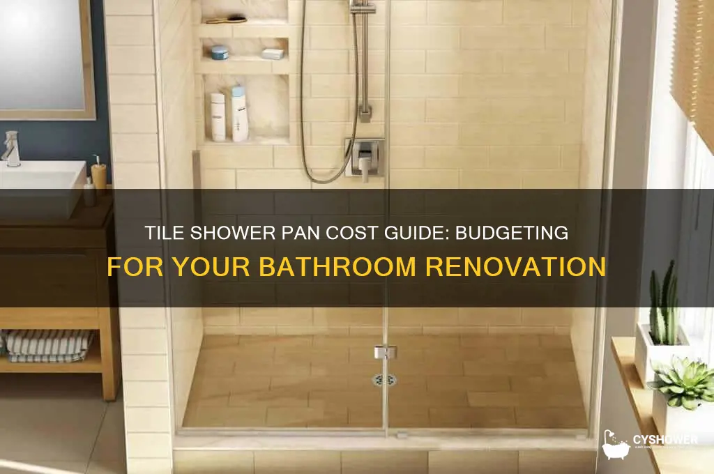 how much does a tile shower pan cost