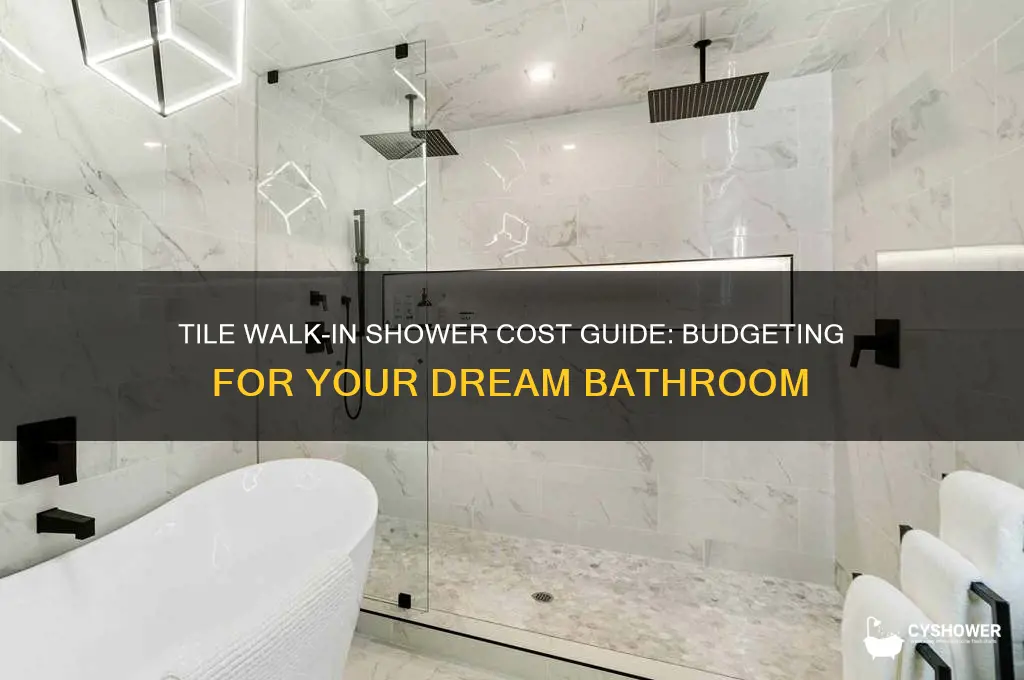how much does a tile walk in shower cost
