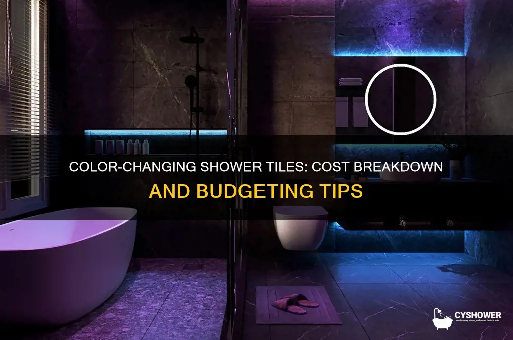 how much does color changing tile for shower cost