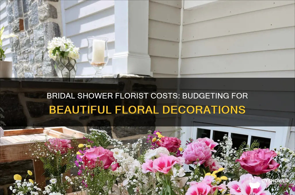 how much does florist cost for bridal shower