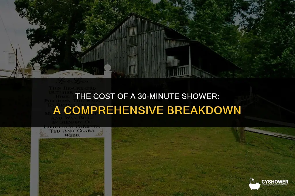 how much does it cost to shower for 30 minutes