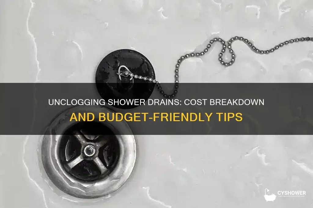 how much does it cost to unclog a shower drain