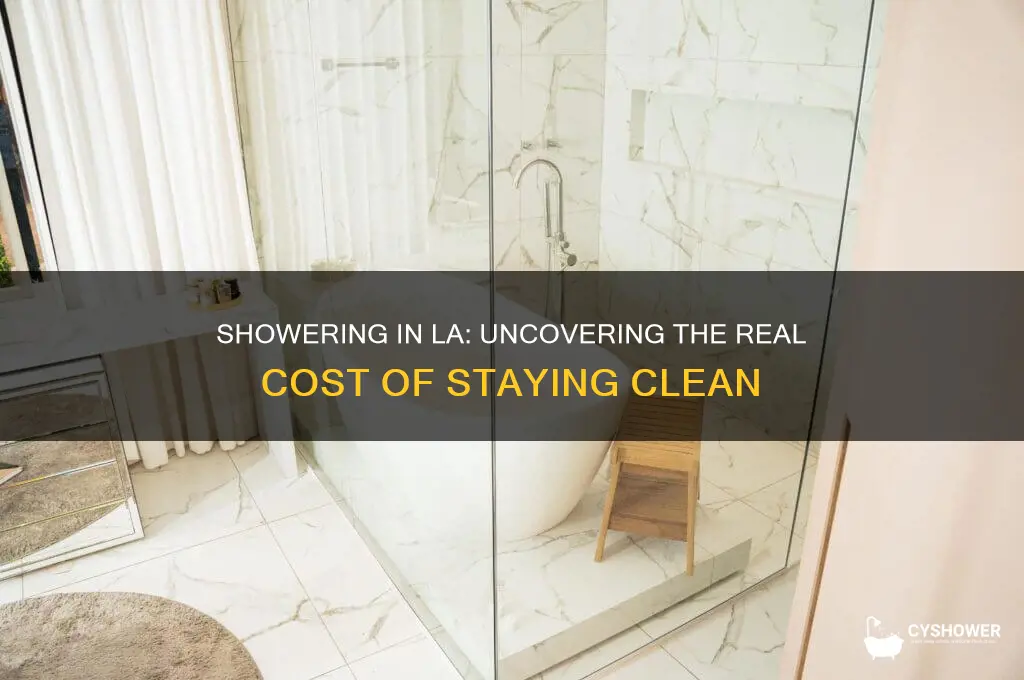 how much does it take to shower in la