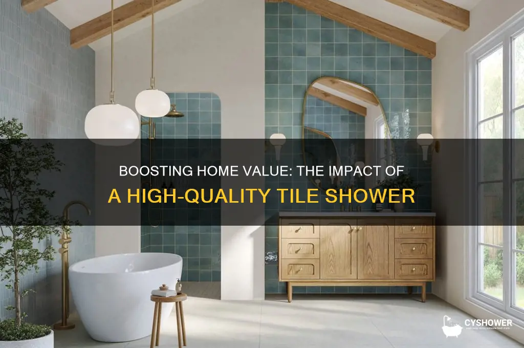 how much does nice tile shower add to home value