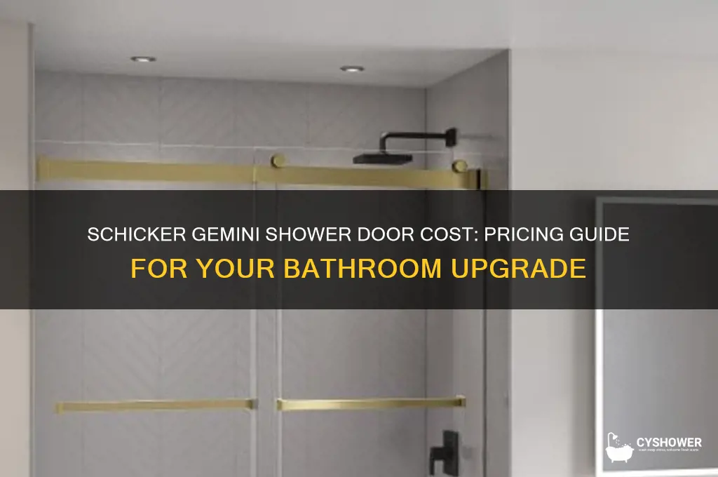 how much does the schicker gemini shower door cost